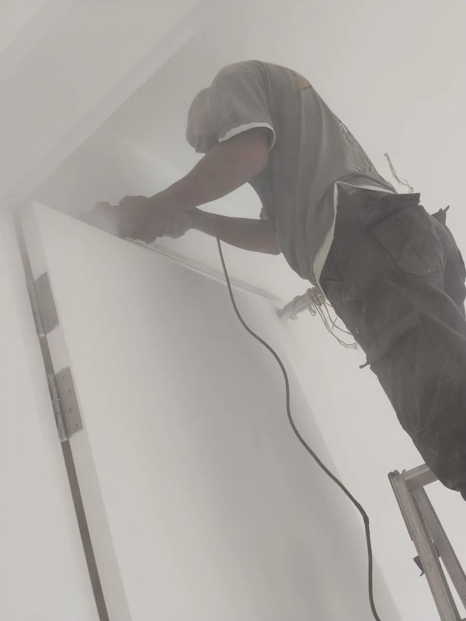 Routine maintenance chemical wash carried out on a wall-mounted aircond in Rawang
